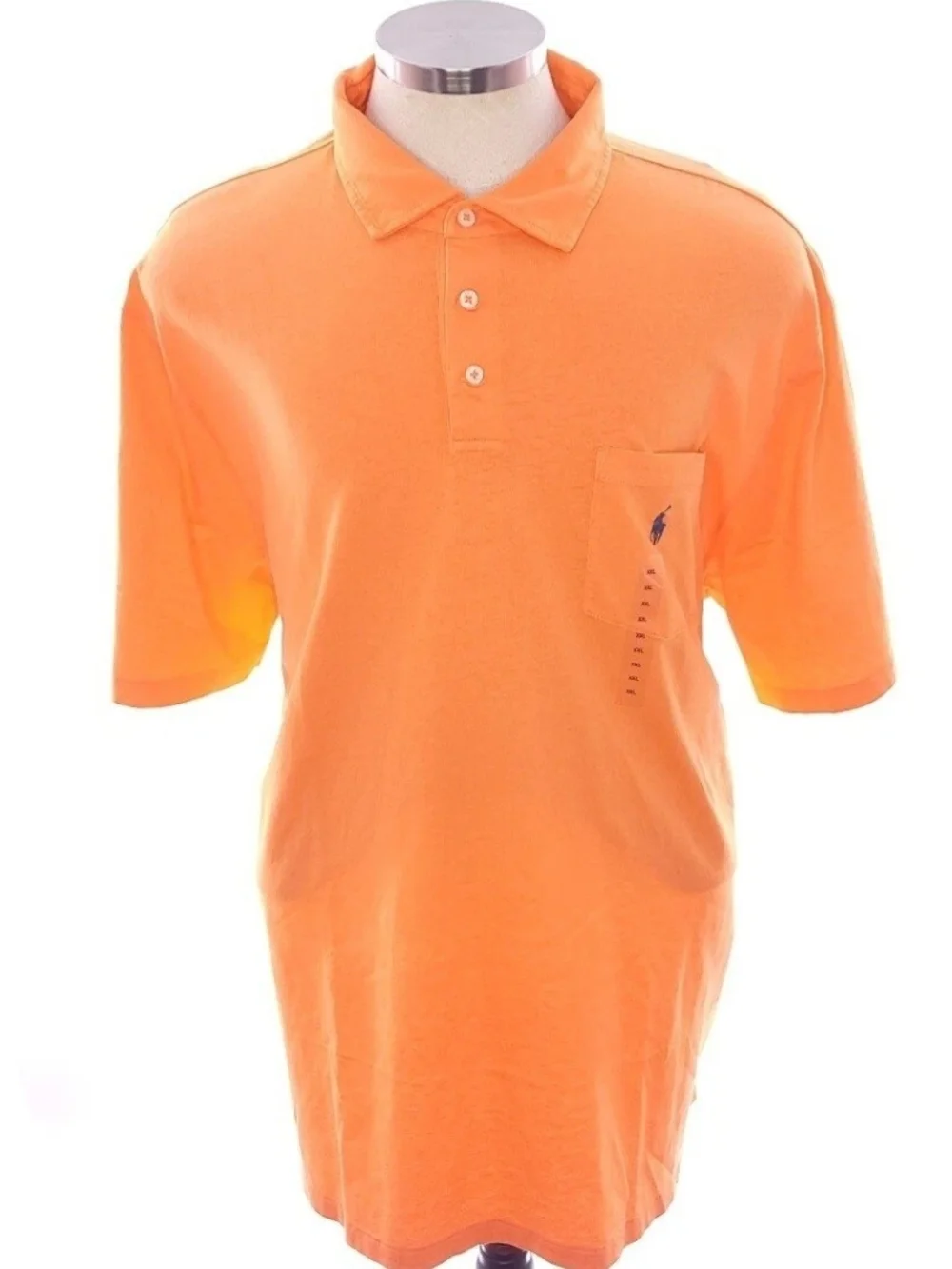 Polo Ralph Lauren Classic Fit Solid Orange Short Sleeve Polo Shirt Mens XXL